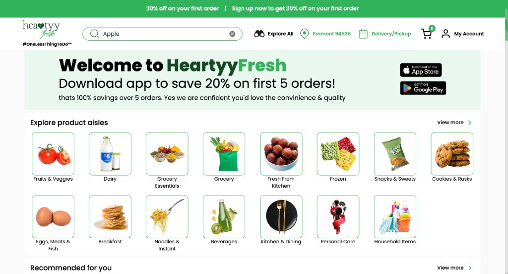 HeartyyFresh - E-commerce Platform preview